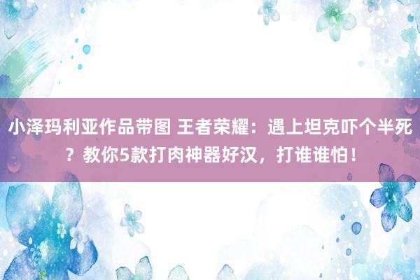 小泽玛利亚作品带图 王者荣耀：遇上坦克吓个半死？教你5款打肉神器好汉，打谁谁怕！