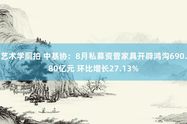 艺术学厕拍 中基协：8月私募资管家具开辟鸿沟690.80亿元 环比增长27.13%