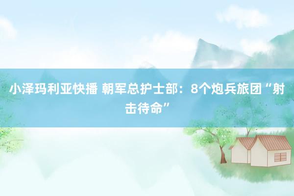 小泽玛利亚快播 朝军总护士部：8个炮兵旅团“射击待命”