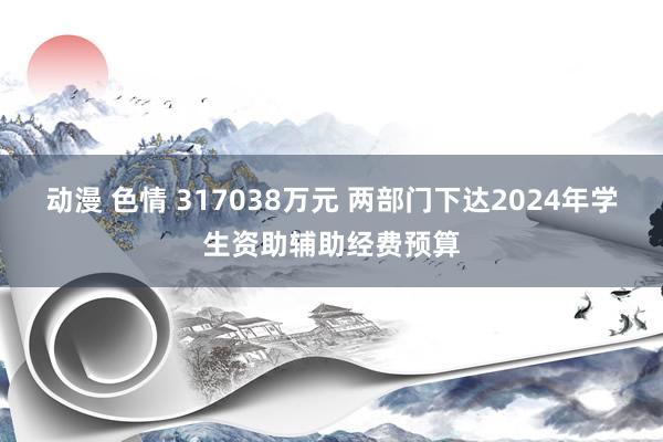 动漫 色情 317038万元 两部门下达2024年学生资助辅助经费预算