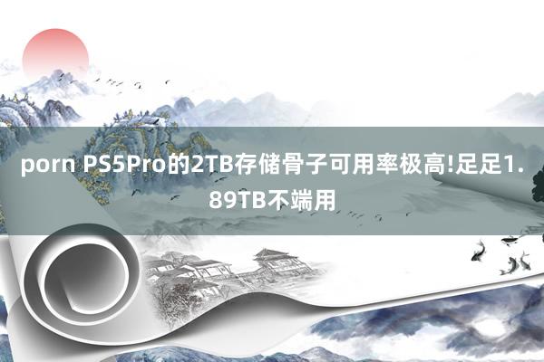 porn PS5Pro的2TB存储骨子可用率极高!足足1.8