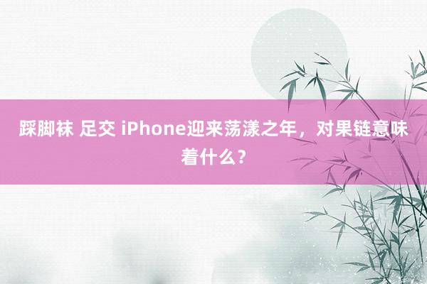 踩脚袜 足交 iPhone迎来荡漾之年，对果链意味着什么？