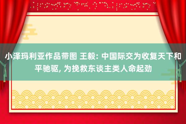 小泽玛利亚作品带图 王毅: 中国际交为收复天下和平驰驱， 为挽救东谈主类人命起劲