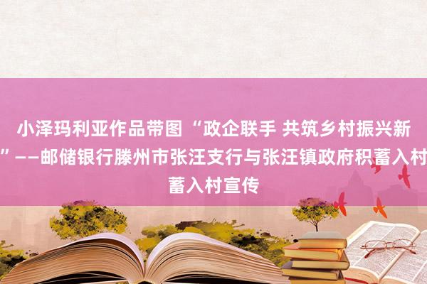 小泽玛利亚作品带图 “政企联手 共筑乡村振兴新篇章”——邮储银行滕州市张汪支行与张汪镇政府积蓄入村宣传