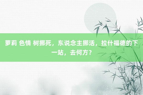 萝莉 色情 树挪死，东说念主挪活，拉什福德的下一站，去何方？