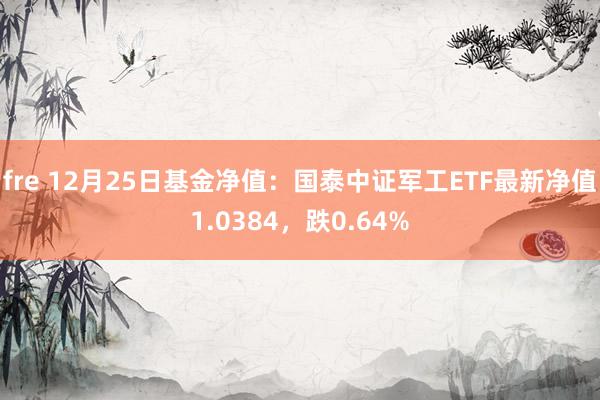 fre 12月25日基金净值：国泰中证军工ETF最新净值1.