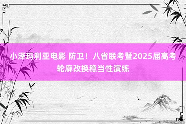 小泽玛利亚电影 防卫！八省联考暨2025届高考轮廓改换稳当性演练