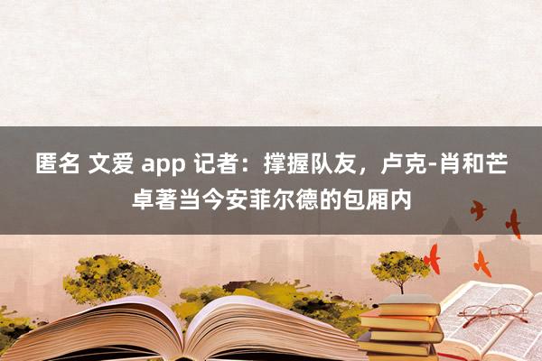 匿名 文爱 app 记者：撑握队友，卢克-肖和芒卓著当今安菲