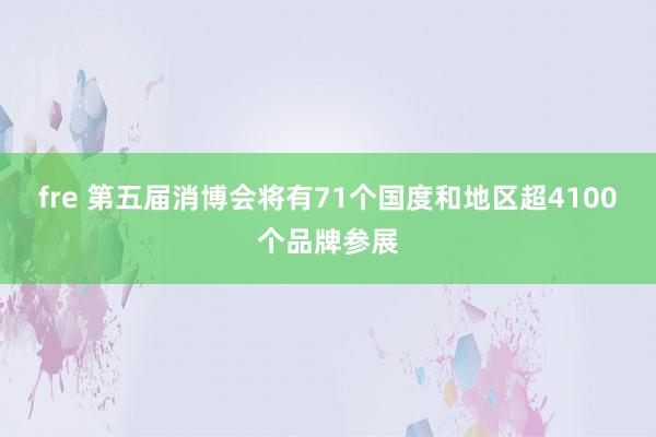 fre 第五届消博会将有71个国度和地区超4100个品牌参展