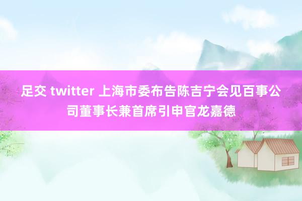 足交 twitter 上海市委布告陈吉宁会见百事公司董事长兼首席引申官龙嘉德